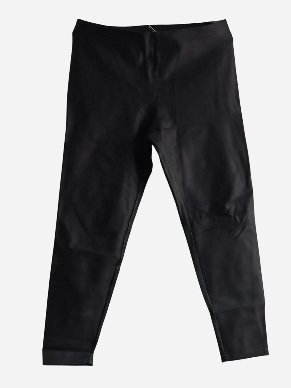 Women's Zara Faux Leather Black Stretch Leggings